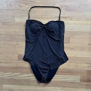 Anne Klein One-Piece Swimsuit – Brown, Size 12 (Strapless or Halter)